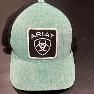 Ariat Mint and Black Logo Trucker Hat